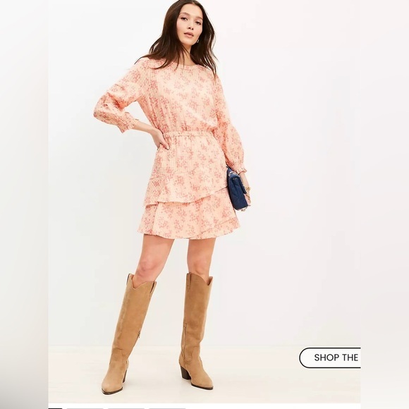 LOFT Dresses & Skirts - LOFT Meadow Tiered Ruffle Mini Dress